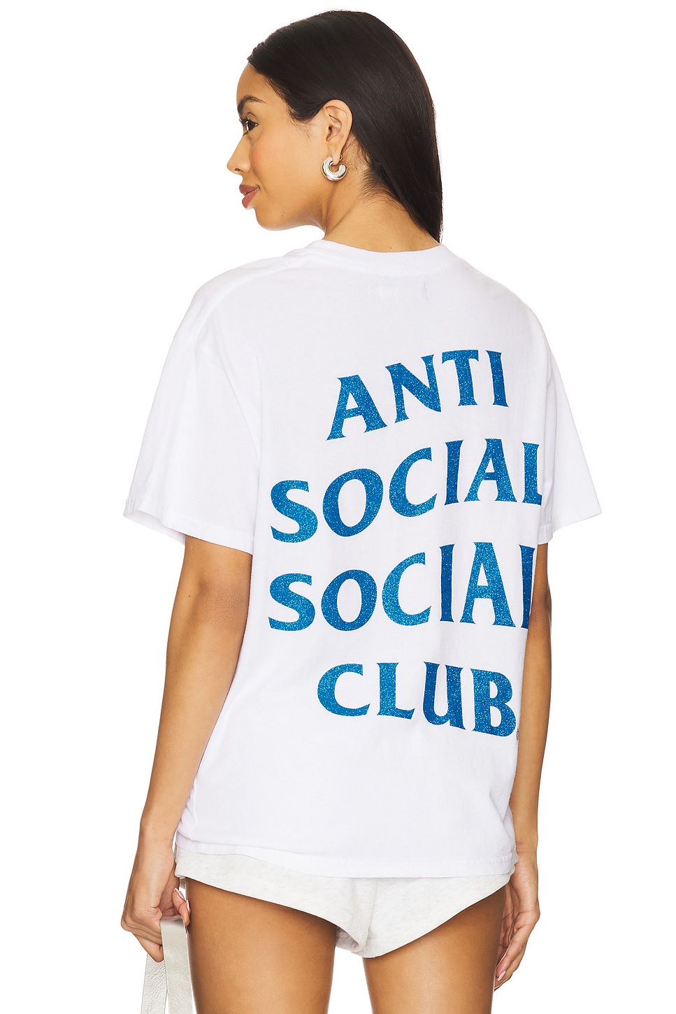 

Футболка с блестками "Mind games" Anti Social Social Club, white