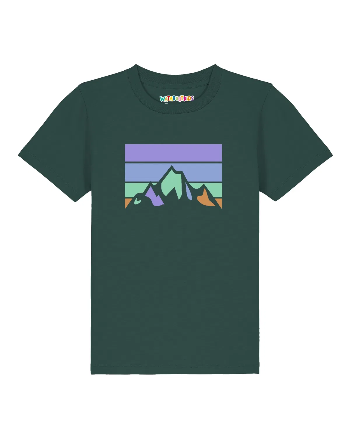 Футболка с принтом Retro Landscape Wat? Apparel, темно-зеленый — фото 2