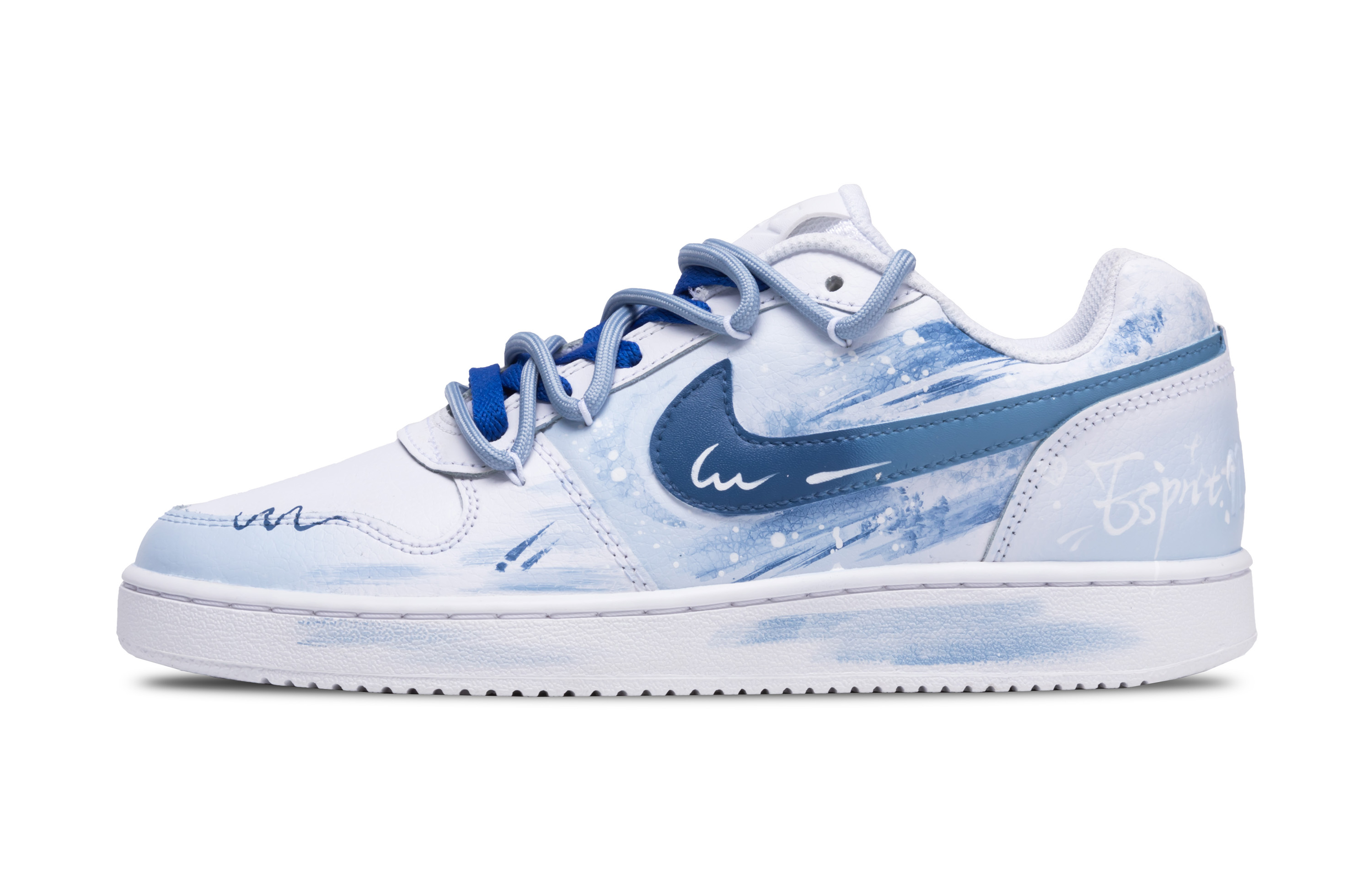 

Nike Кроссовки для скейтбординга EBERNON Blue Language Elf Low Top, мужские, небесно-голубого цвета