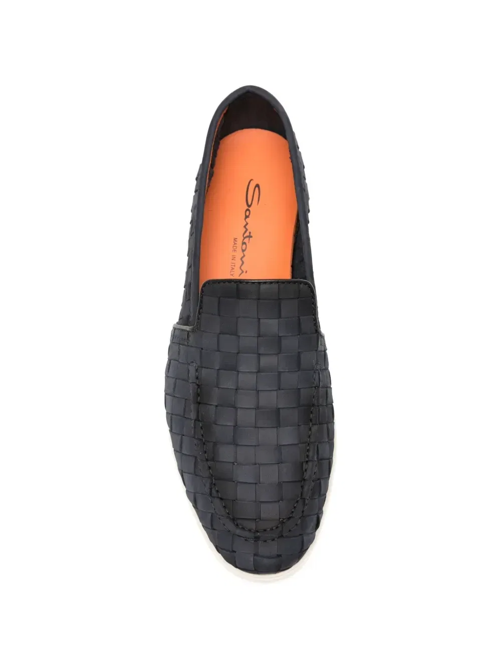 Кожаные лоферы Santoni, синий — фото 4