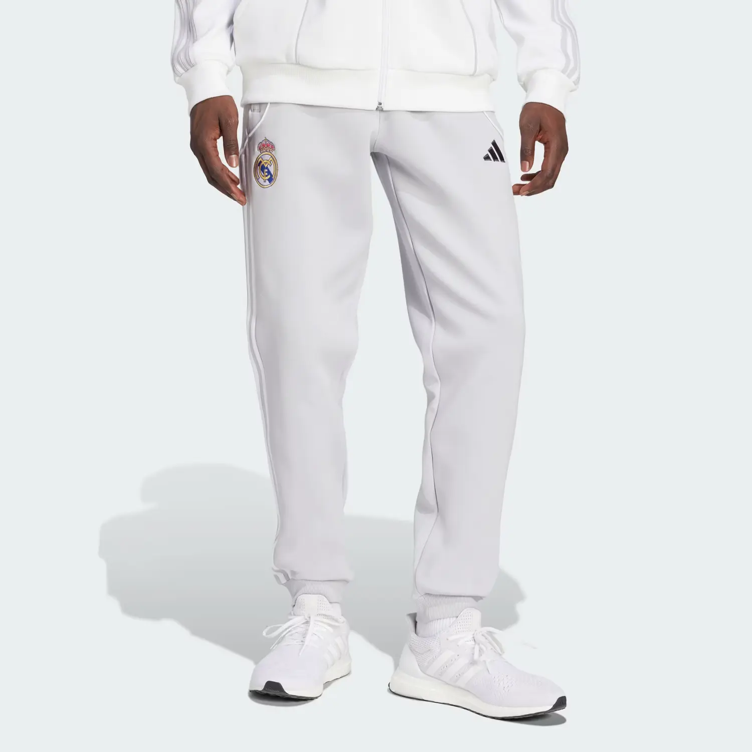 Real Madrid Ubp Doubleknit Pants Adidas, светло серый/белый — фото 2