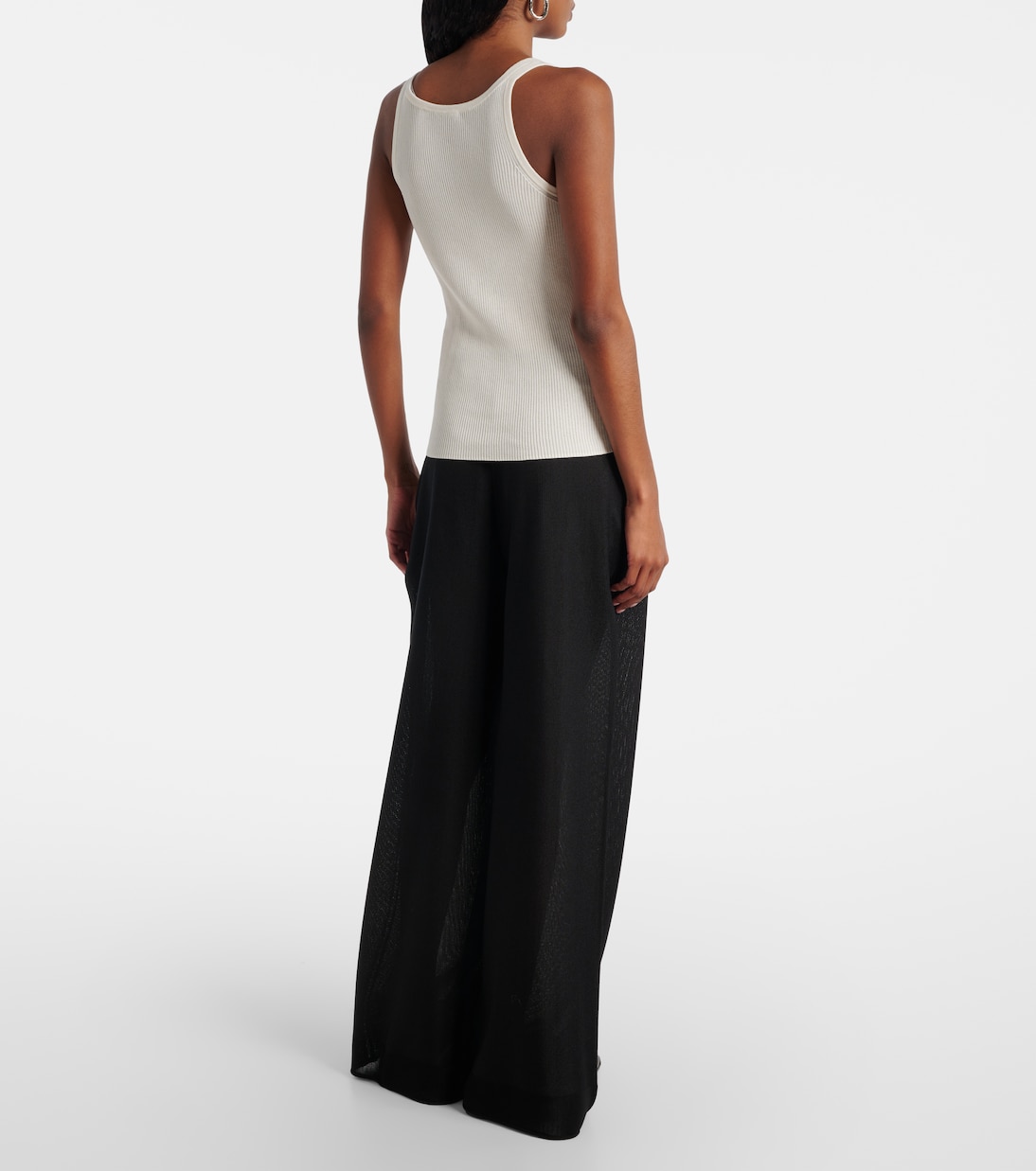 Helier майка из ребристого хлопкового трикотажа Max Mara, Tela — фото 3