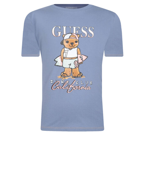 

Футболка детская Guess с рисунком и надписью, синий