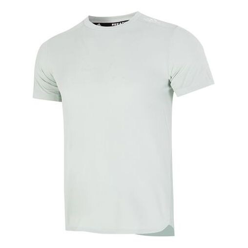 

Футболка Men's adidas Solid Color Athleisure Casual Sports Round Neck Short Sleeve flax Green T-Shirt, зеленый