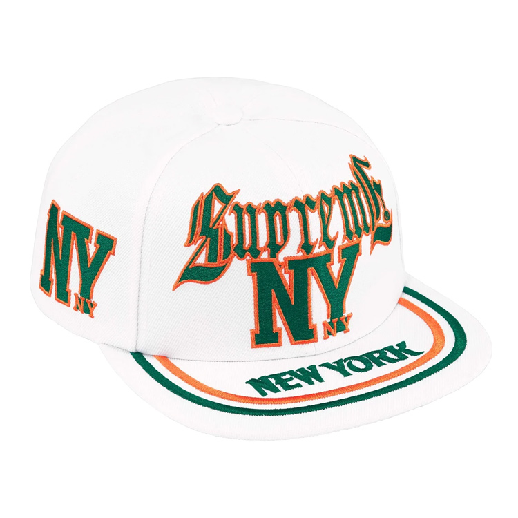 

Supreme Нью-Йоркская шестипанельная кепка, White