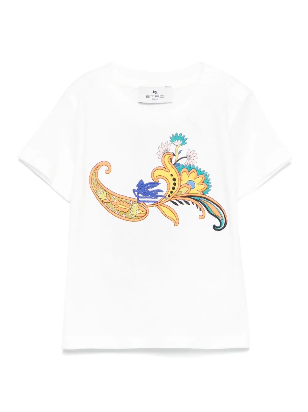 

Футболка с вышивкой ETRO KIDS, белый