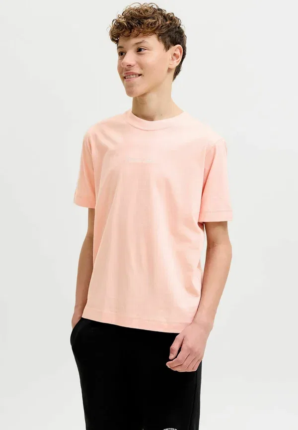 Футболка базовая Junior Jack & Jones Junior, персиковый мельба — фото 2