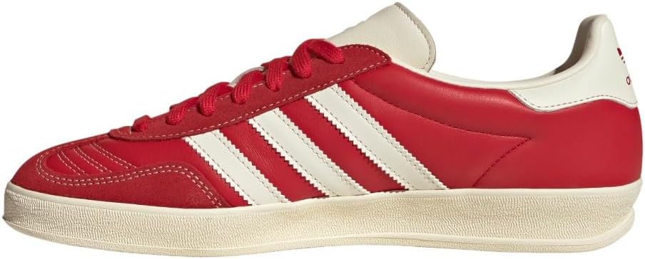 Мужские кроссовки Adidas Gazelle Indoor с шнуровкой, повседневные - красные — фото 3