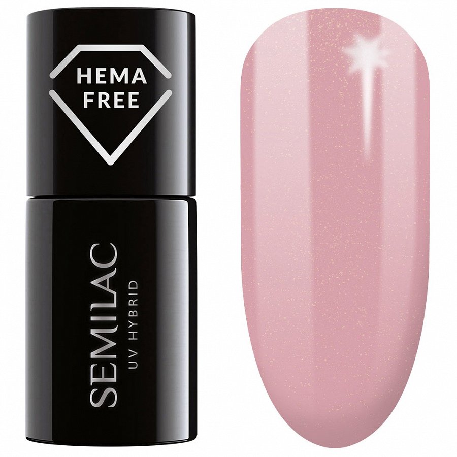 

Гель-Лак для ногтей uv gel polish Semilac, цвет nr. 376 shimmer stone pink diamond, 7 мл
