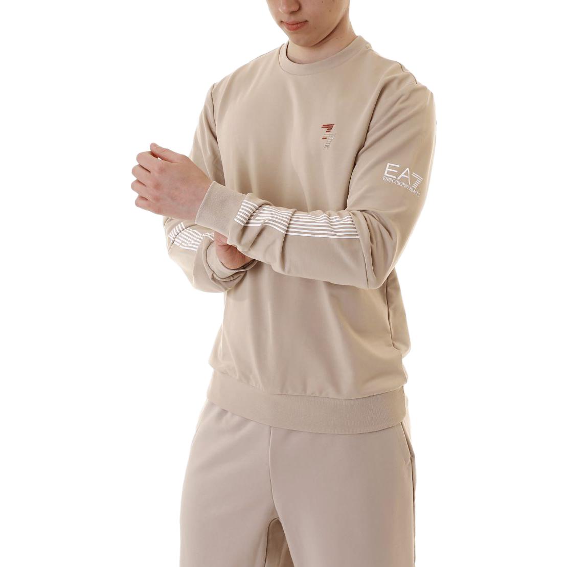 EMPORIO ARMANI Толстовка EA7 мужская ecru — фото 4