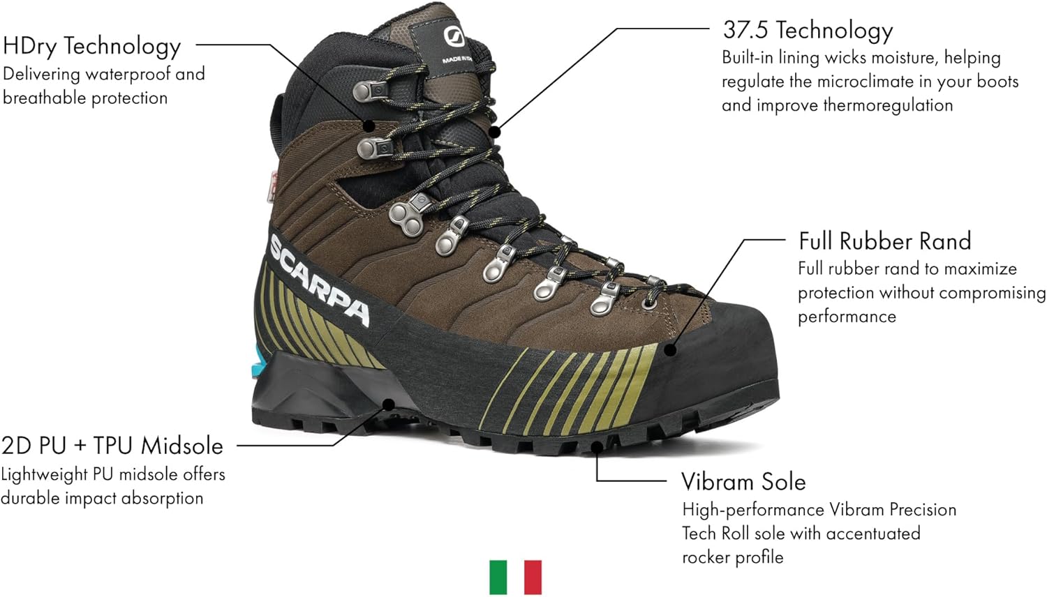 Мужские водонепроницаемые ботинки для походов и альпинизма SCARPA Ribelle HD, синий — фото 2