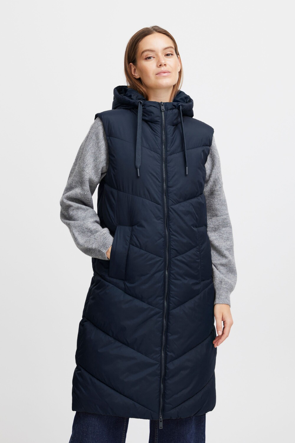 

Утепленный жилет b.young Long BYBOMINA WAISTCOAT 6 20813366, синий
