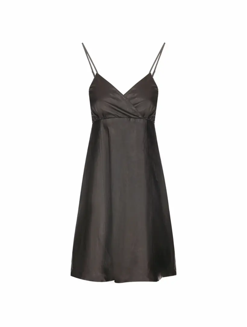 

Кожаное мини-платье The Kooples, черный