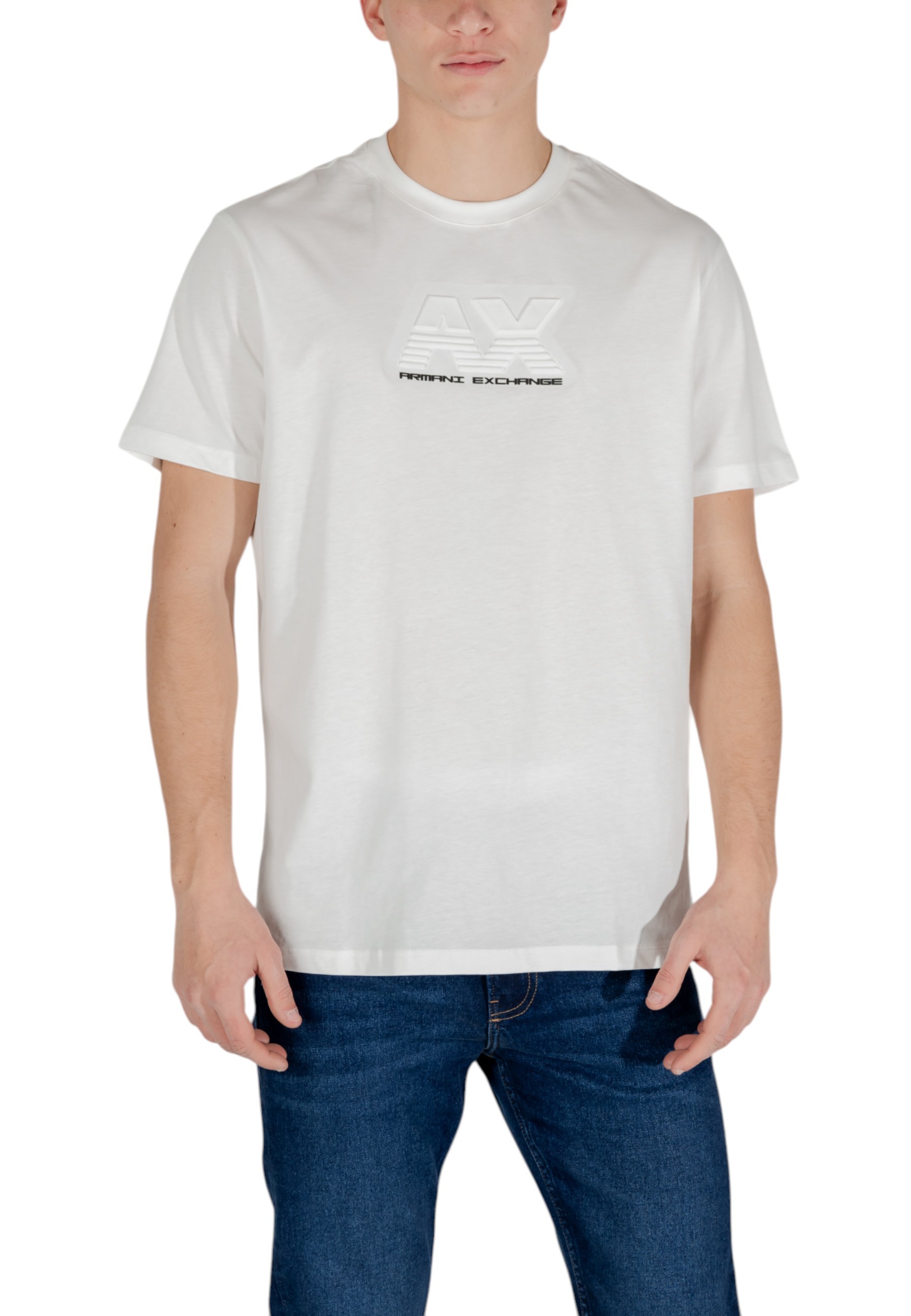 

Футболка мужская Armani Exchange с логотипом бренда, белый
