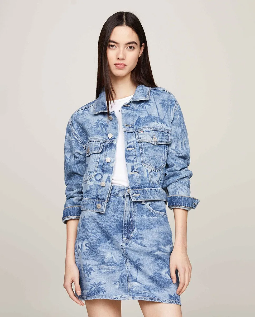 

Укороченная джинсовая куртка женская Claire Tommy Jeans, индиго