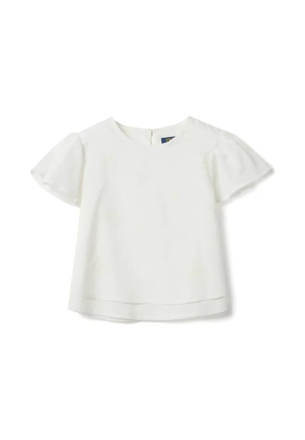 Блузка прямого кроя с вышивкой Ovs, Optical White