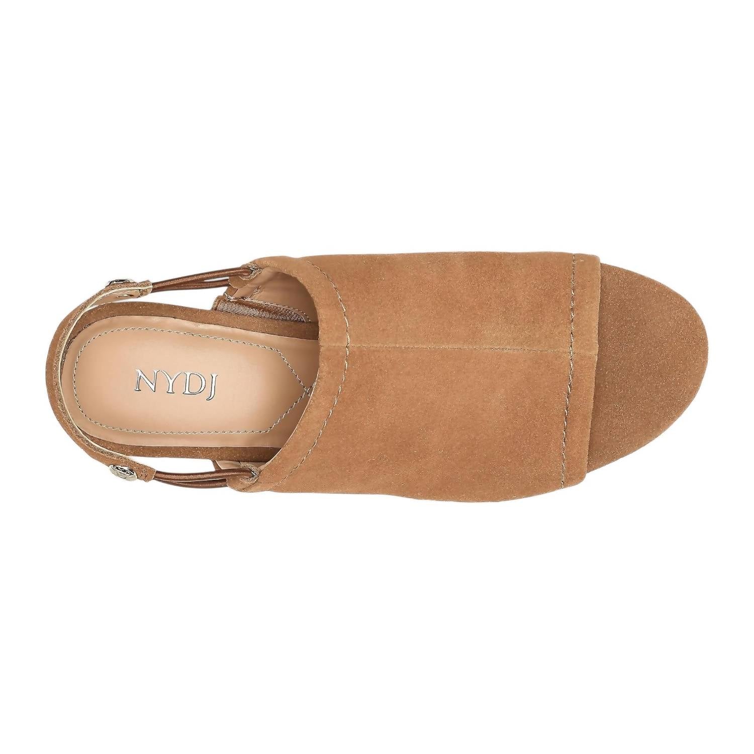 Женские босоножки Cai 2 Espradille на танкетке из коньячной замши NYDJ, цвет cognac suede — фото 4