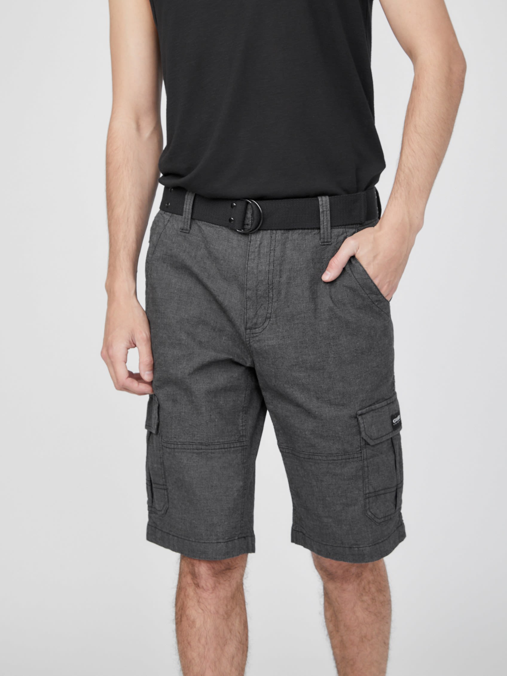 

Шорты карго Karl с текстурой Guess Factory, черный