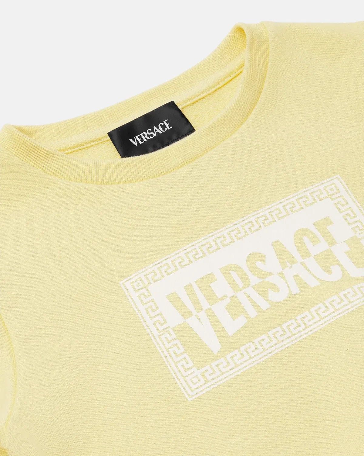 Детский свитшот из хлопкового джерси с принтом VERSACE, желтый — фото 4