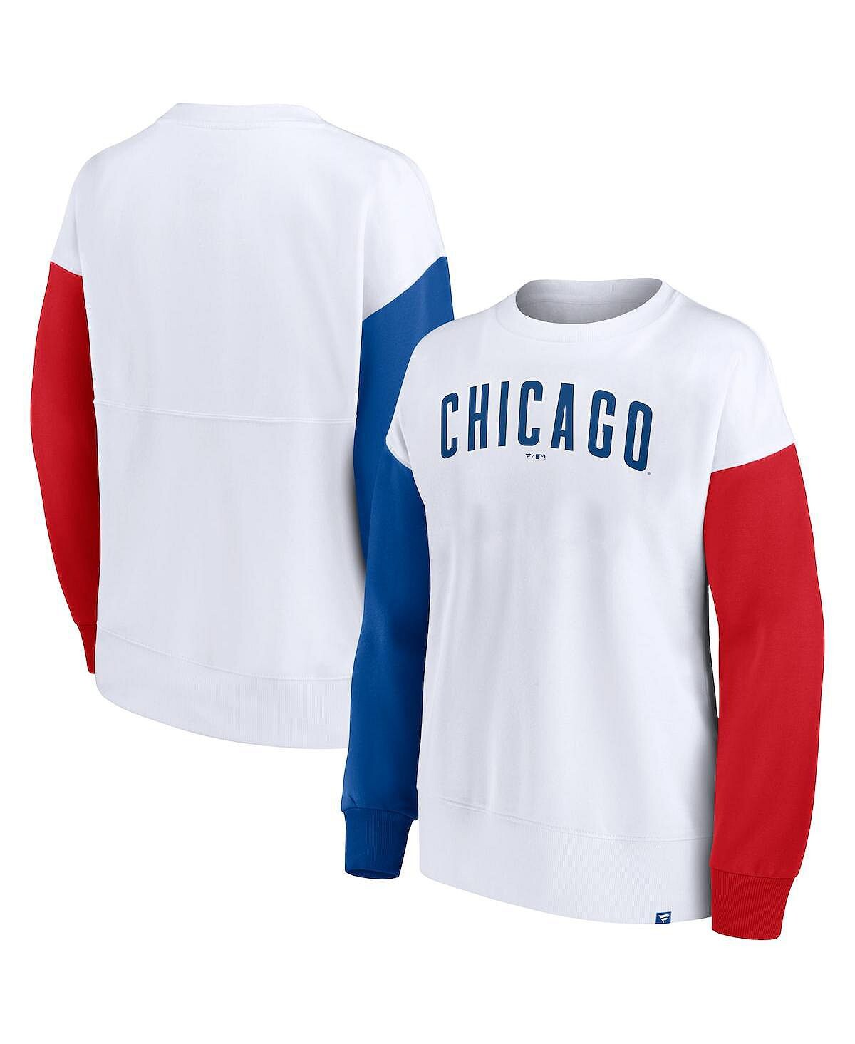 

Женский белый пуловер с логотипом Chicago Cubs Series Fanatics, белый