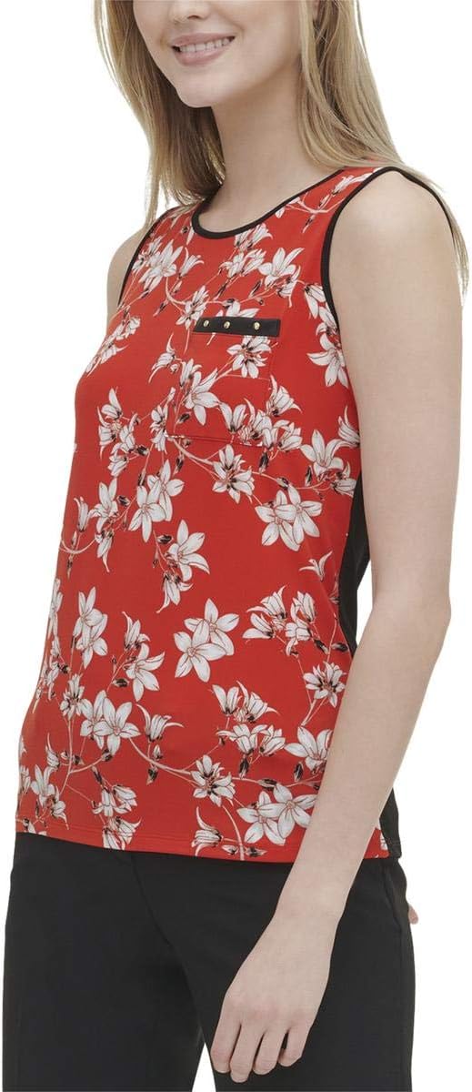

Женский топ без рукавов Calvin Klein с карманом и заклепками, Tango Multi
