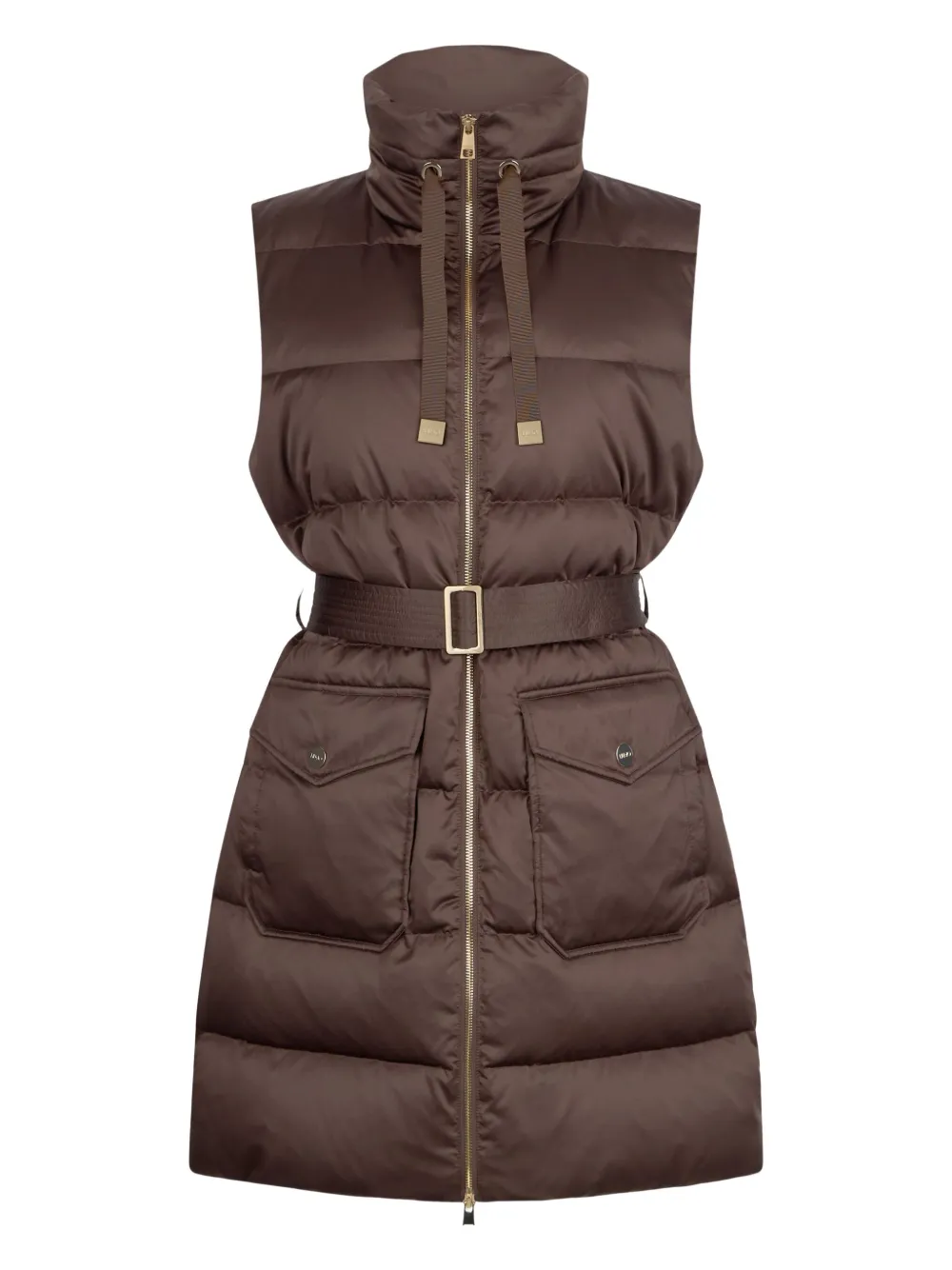 

Удлинённый стёганый жилет Liu Jo, коричневый