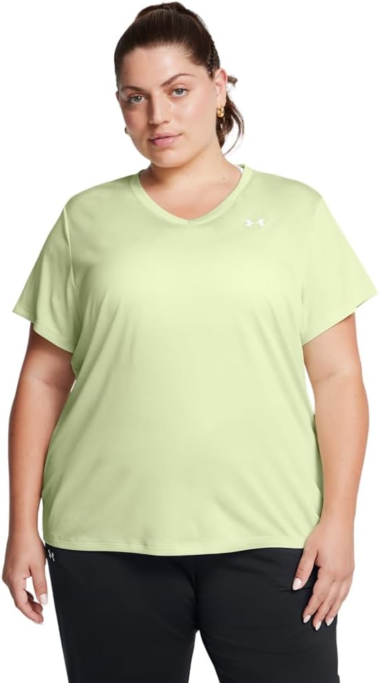 

Under Armour Женская Футболка Tech Twist V-образным Вырезом с Коротким Рукавом, (383) Retro Green/White, Белый, Under Armour Женская Футболка Tech Twist V-образным Вырезом с Коротким Рукавом, (383) Retro Green/White
