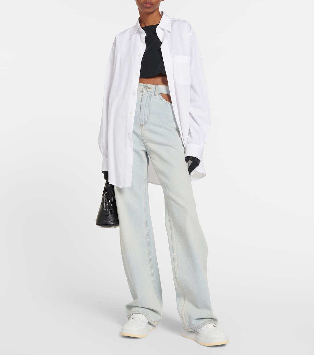 Кроссовки x Salomon Cross Low из кожи MM6 Maison Margiela, Blanc — фото 2