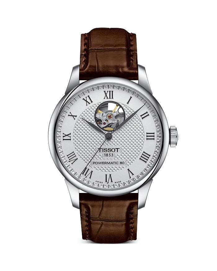 

Часы Tissot Le Locle Powermatic 80 Open Heart, 39 мм, серебряный