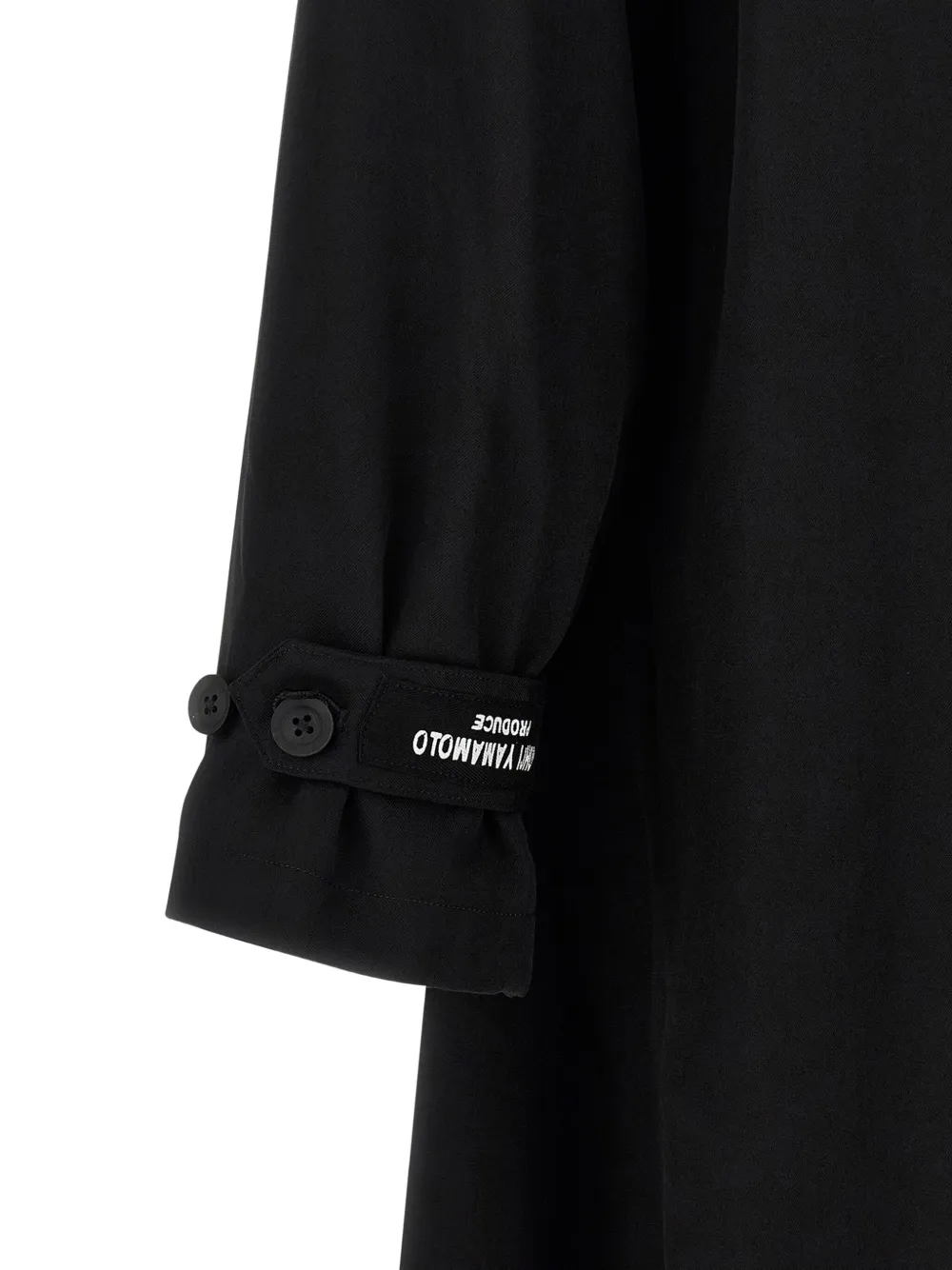 Шерстяное пальто на пуговицах Yohji Yamamoto, черный — фото 3