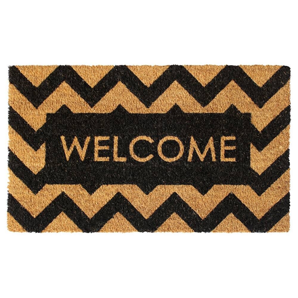 

Ковер Smith Herringbone Welcome Doormat — 18 x 30 дюймов RugSmith, черный