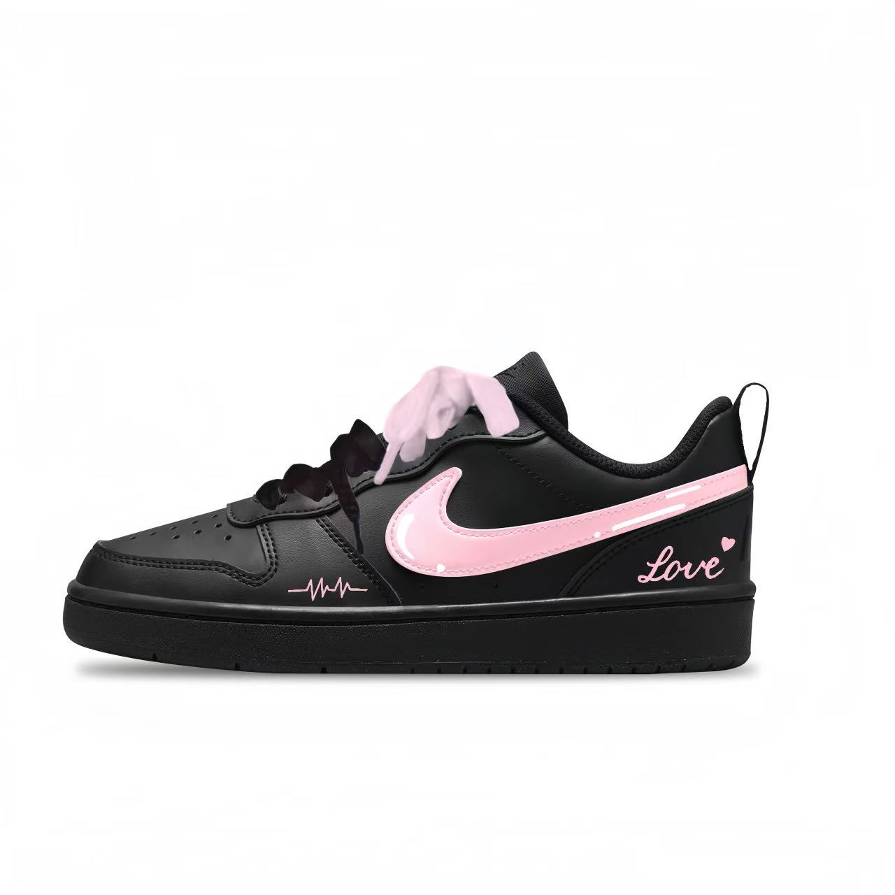 

Скользящие устойчивые к истиранию низкие кроссовки для скейтбординга kids' Nike, черный