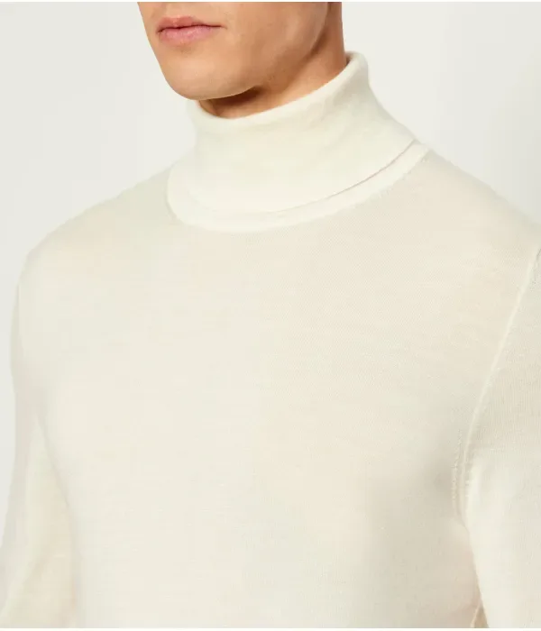 Водолазка Hernando Cashmere regular fit Boss, кремовый — фото 4
