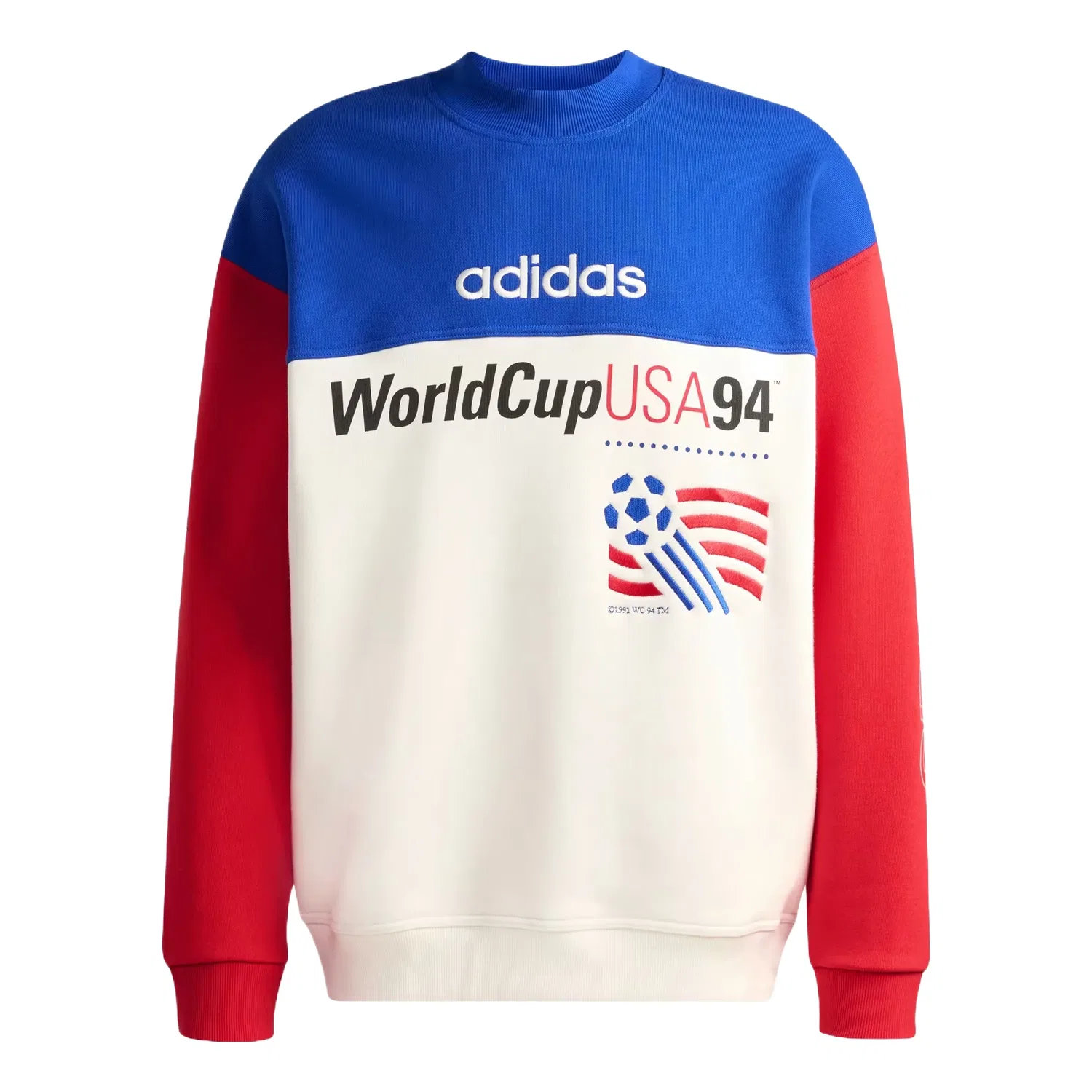 Футболка Adidas World Cup USA Graphic Sweatshirt 'Royal Blue White Red' KD1156, мультиколор