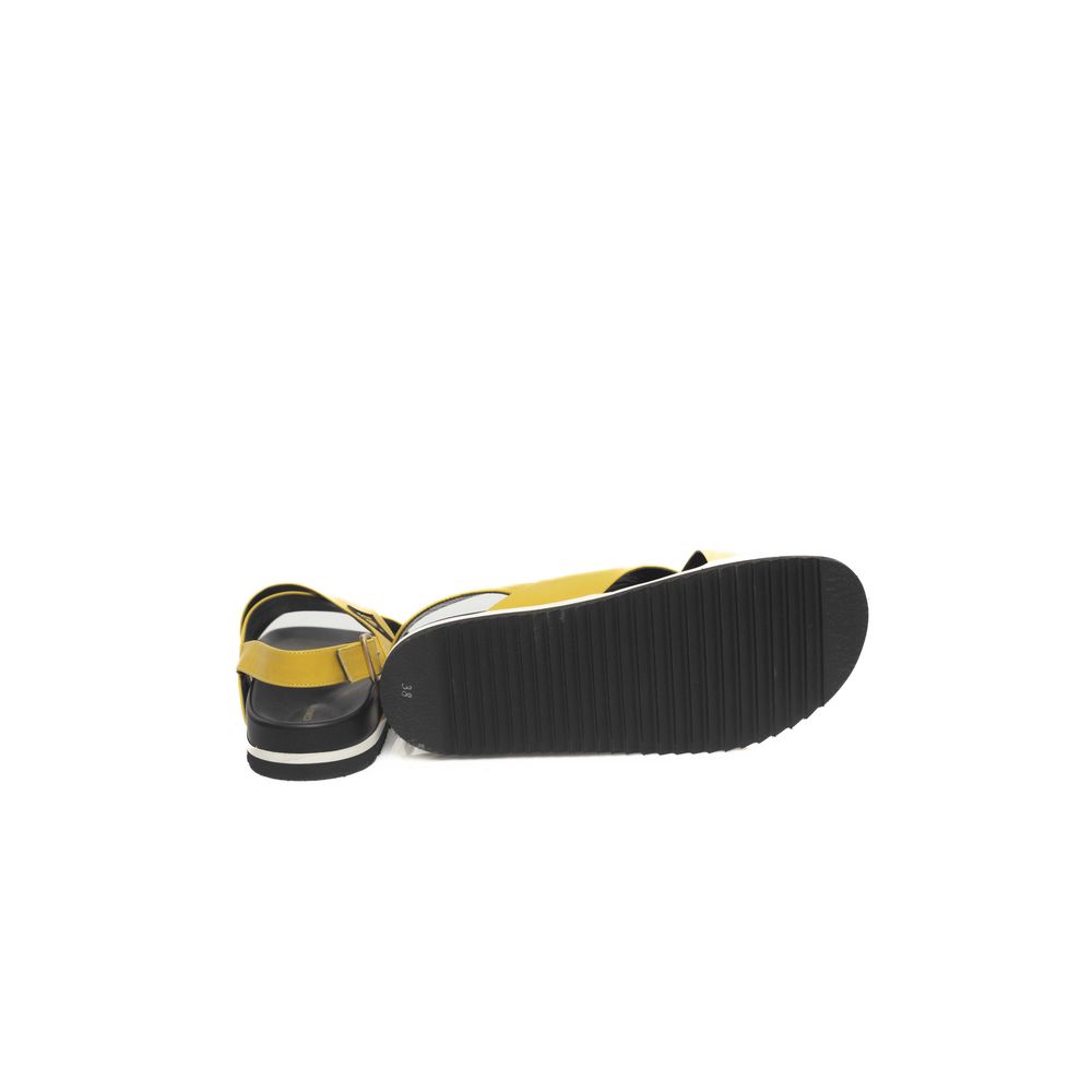 Cerruti 1881 Calfskin Women Women's Sandal, желтый — фото 4