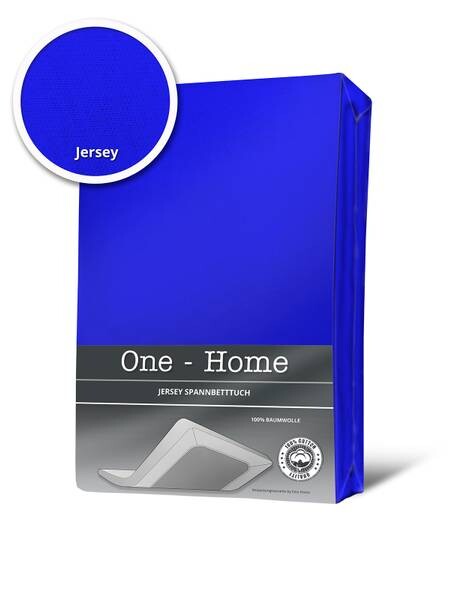 

Простынь на подгонке One-Home Jersey blau 140x200 cm, 140x25x200 см, синий