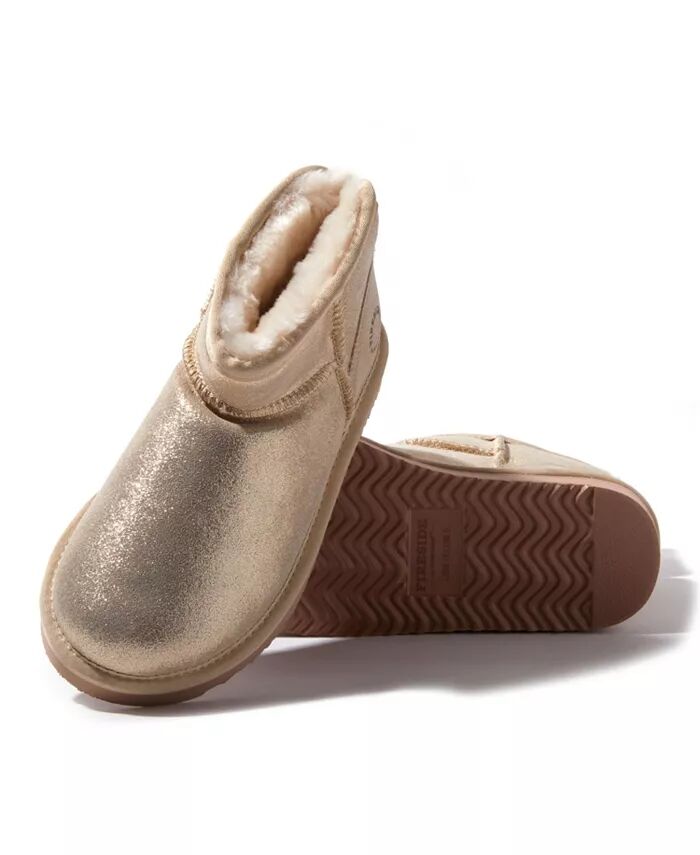Полусапоги Fireside by Women's Riverland из натуральной овчины Micro Bootie Dearfoams, золотой — фото 2