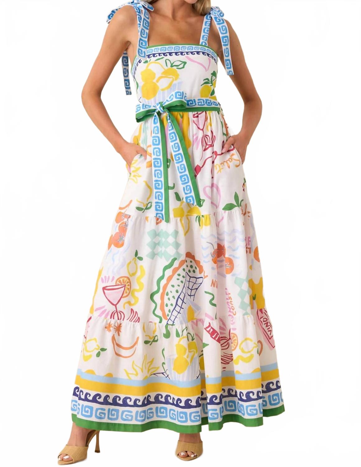 

Платье макси Gemma с принтом Summer Spritz Prosperina, summer spritz print