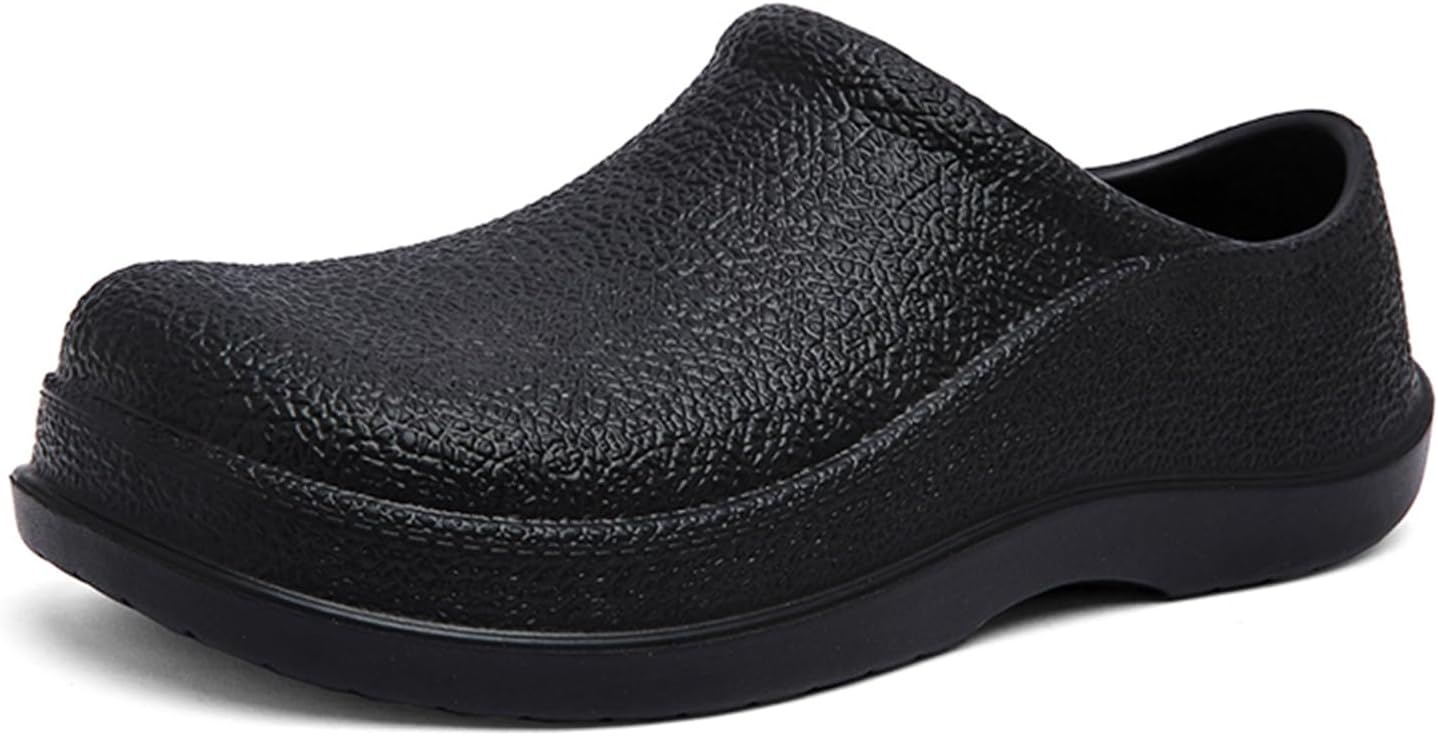 

Мужские водонепроницаемые ботинки с противоскользящей подошвой для питания, нескользящие дождевые сапоги, обувь для повара, кухни и ресторанов, черные Abborora