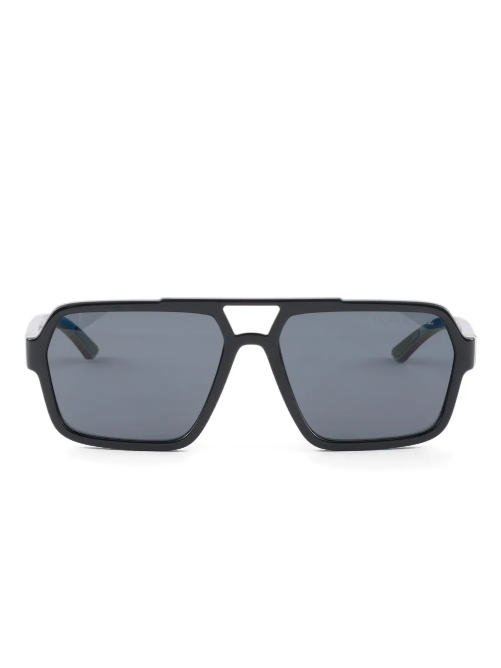 

Солнцезащитные очки в геометрической оправе Prada Eyewear, черный