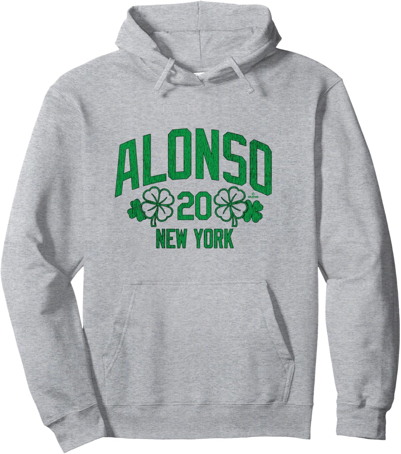 

Худи Pete Alonso New York Baseball St. Patrick's Clover MLBPA Ryno Sports, серый