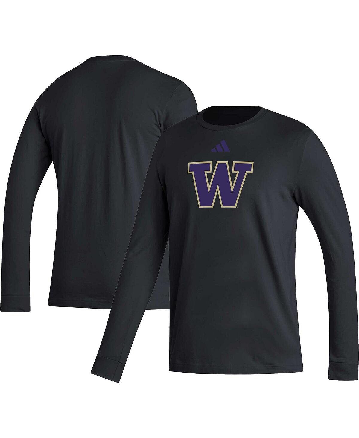 

Мужская черная футболка с длинным рукавом и логотипом Washington Huskies Locker Fresh adidas, Черный, Мужская черная футболка с длинным рукавом и логотипом Washington Huskies Locker Fresh adidas