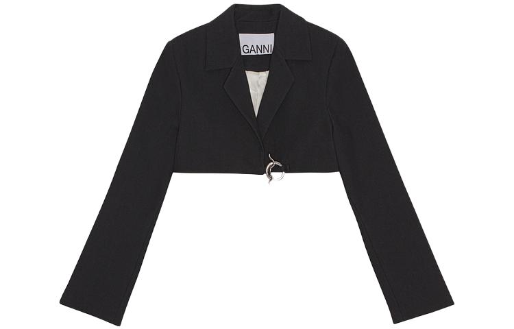 

GANNI Женский деловой костюм черный, Black