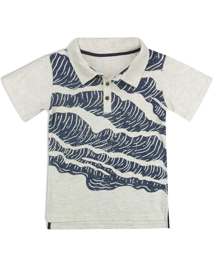 

Поло Appaman Kids Fairbanks Polo - Surf, цвет Cloud Heather