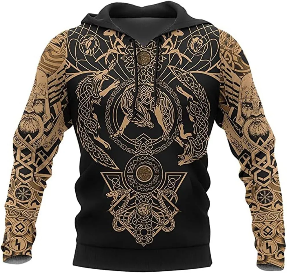 

Толстовка Norse Viking с 3D-принтом Vegvisir TAYGUM