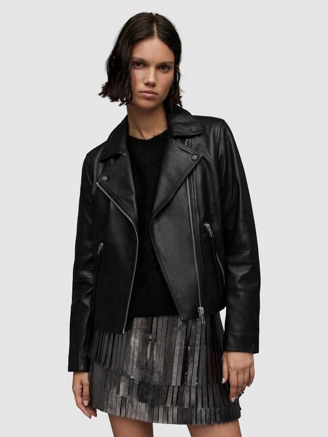 

Кожаная байкерская куртка dalby AllSaints, черный