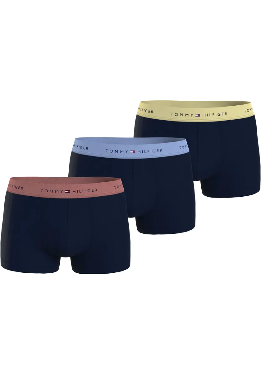 

Tommy Hilfiger Underwear Трусы "3P WB TRUNK" (3 шт. в упаковке, 3 шт. в упаковке), с эластичным поясом с логотипом, коралловый