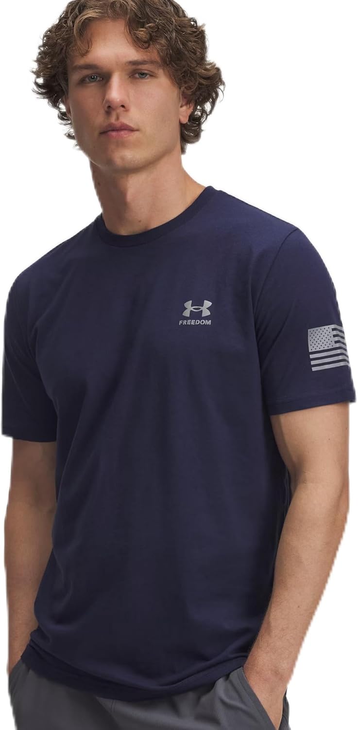 

Мужская футболка с коротким рукавом Under Armour Freedom Flag, (410) Midnight Navy/Red, Красный, Мужская футболка с коротким рукавом Under Armour Freedom Flag, (410) Midnight Navy/Red