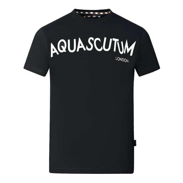 

Футболка с искаженным логотипом Aquascutum, черный