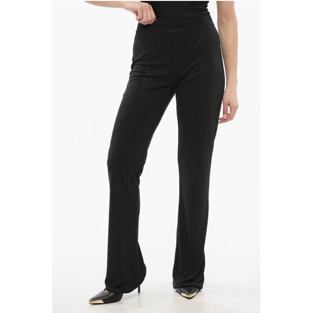 

Расклешенные брюки JEANS COUTURE со стразами по всей поверхности Versace, Black